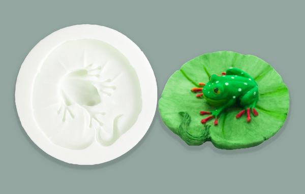 3d  Frog on a Lily pad  Silicone craft Mould - Ellam Sugarcraft Moulds