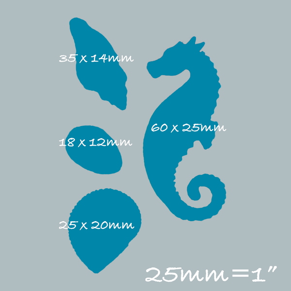 Seahorse & Sea Shells Silicone Mould