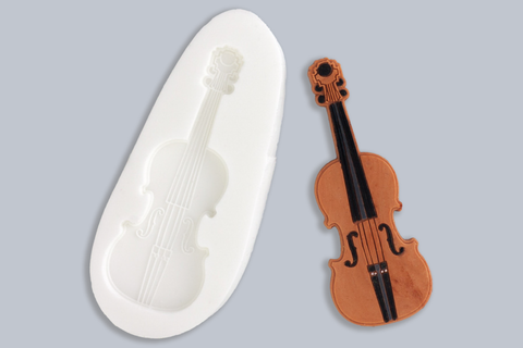 Violin Silicone Mould - Ellam Sugarcraft Moulds 