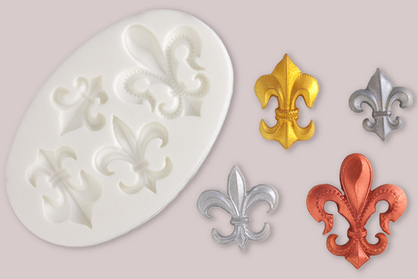 Fleur de Lis Motifs Silicone cupcake Mould - Ellam Sugarcraft cake craft Moulds 