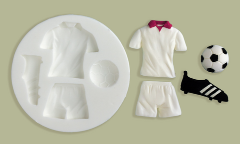 Football Kit mould- Soccer Strip mold-  football shirt silicone cupcake mould - Silicone Mould - Ellam Sugarcraft Moulds