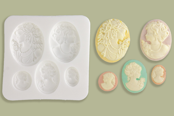 Ladies Cameos Silicone Mould - Ellam Sugarcraft Moulds