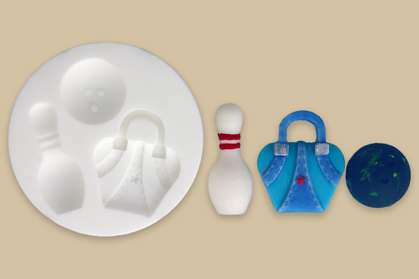 Bowling Silicone cupcake craft cake Mould - Ellam Sugarcraft Moulds 