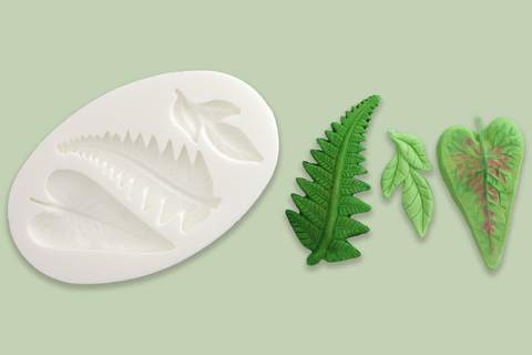 Jungle leaf mould- tropical leaf Silicone Mould-fern leaf mould- Ellam Sugarcraft Moulds