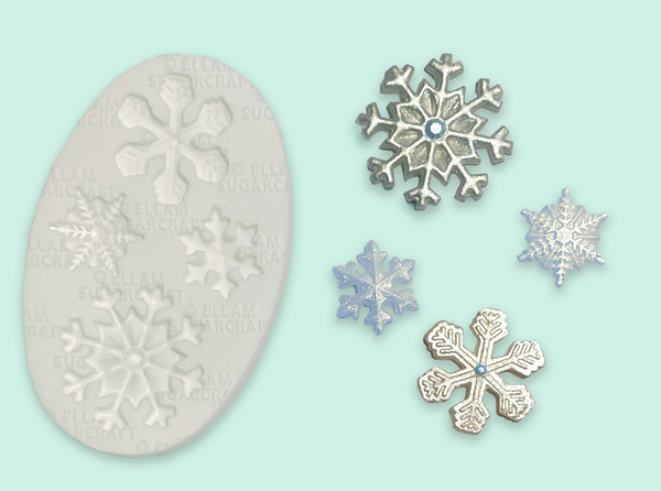 Christmas Snowflake, Snowflakes Silicone cupcake craft cake mold Mould - Ellam Sugarcraft Moulds 