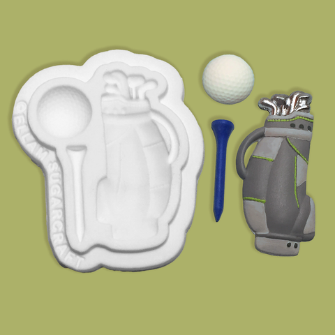 65mm golf bag silicone craft mould,Ellam sugarcraft mould