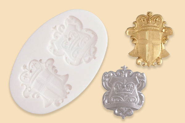 Coat of Arms, Shield, Heraldic Shields Silicone cupcake cake craft Mould - Ellam Sugarcraft Moulds