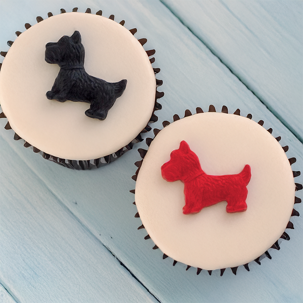 Scottie Dog Mould - dog mould- fondant cupcake dog-Ellam Sugarcraft cupcake cake craft Mould