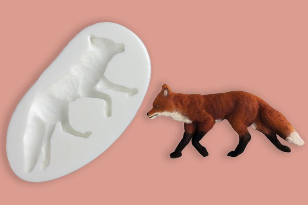 Woodland Fox Silicone craft Mould - Ellam Sugarcraft Moulds For Fondant Or Chocolate