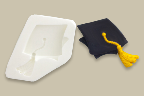 Graduation cap Silicone Mould - Graduation mold- Mortar board mould-Ellam Sugarcraft Moulds For Fondant Or Chocolate