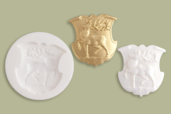 Reindeer Silicone Mould - stag mould- cake plaque mould - Ellam Sugarcraft cupcake cake craft Moulds