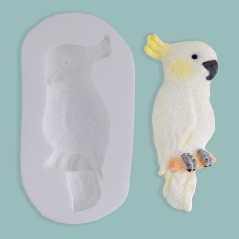 Cockatoo, Parrot, tropical bird Silicone cupcake cake craft Mould - Ellam Sugarcraft Moulds 