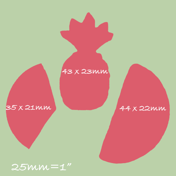 Tropical fruit, Pineapple, Lemon slice, Watermelon Silicone Mould