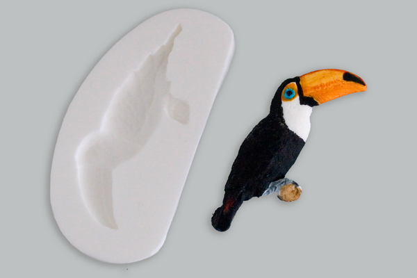 Toucan, Parrot, tropical bird Silicone Mould - Ellam Sugarcraft Moulds 