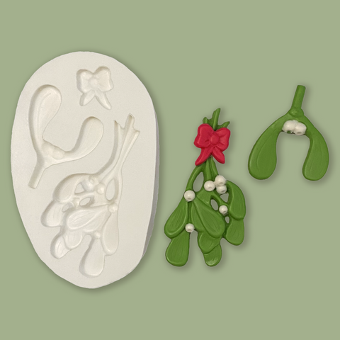 Mistletoe Mould - Christmas mistletoe -  Ellam Sugarcraft