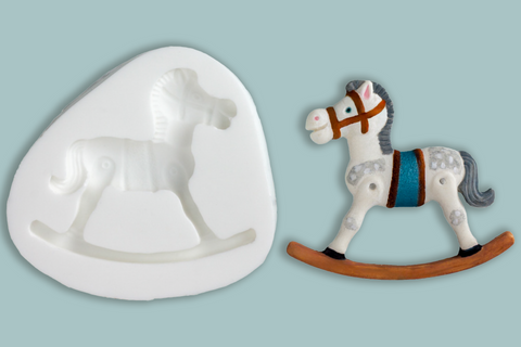 Rocking Horse  Mould - Ellam Sugarcraft cupcake cake craft Moulds 