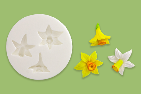  Daffodil Mould - Easter mould- Ellam Sugarcraft cupcake cake craft  Moulds 