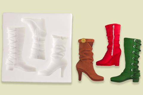 Fashion Boots Silicone cake cupcake Mould - shoe mould-  Ellam Sugarcraft Moulds