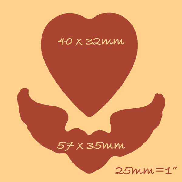 Steampunk Hearts, winged heart Silicone Mould