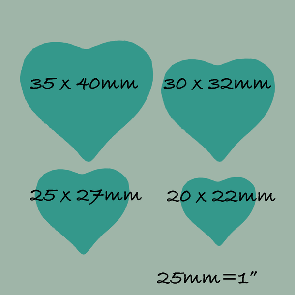 Graduated Decorative Swirl Hearts Silicone Mould